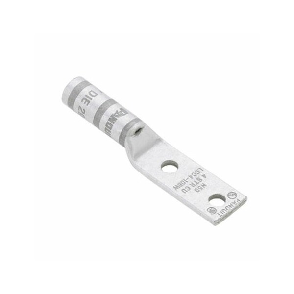 Two-Hole Compression Lug, 350 kcmil Max, 1 to 2 in Stud, Long Barrel, Copper, Blue